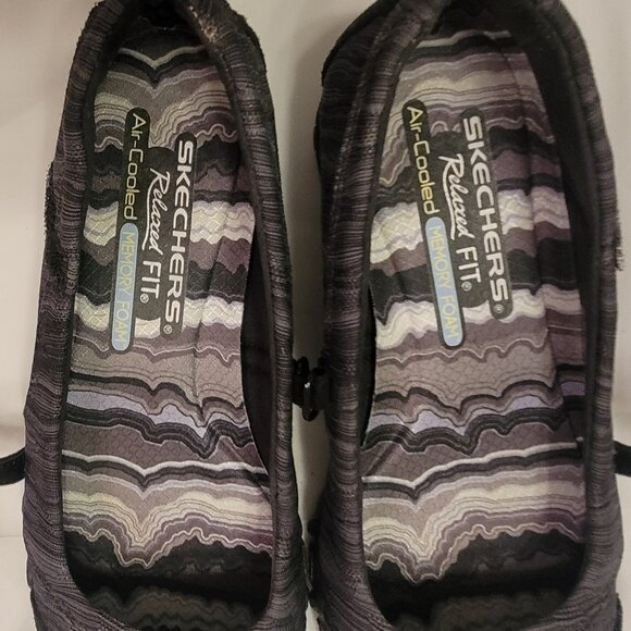 Black Mary Janes Skechers Memory Foam Womens Size 6 - Picture 10 of 15